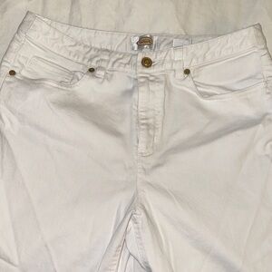 Talbots Size 10 Women’s White Cropped Jeans EUC